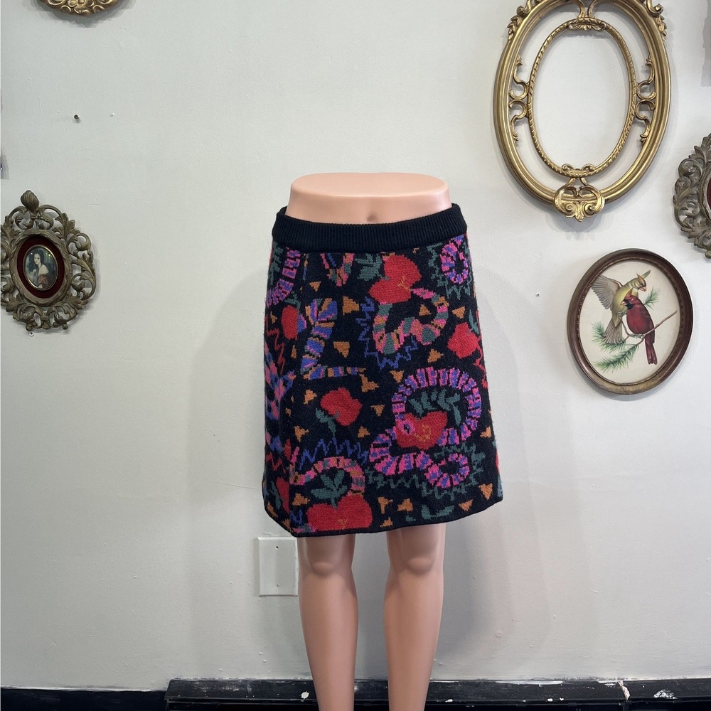 Farm Rio Patterned Knit Mini Skirt Paisley Print Size M